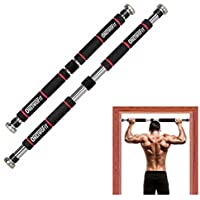 ONETWOFIT Barras de dominadas- Ajustable a Puertas con un Ancho de 65-85 cm-Barra para dominadas- Peso máximo de Usuario…